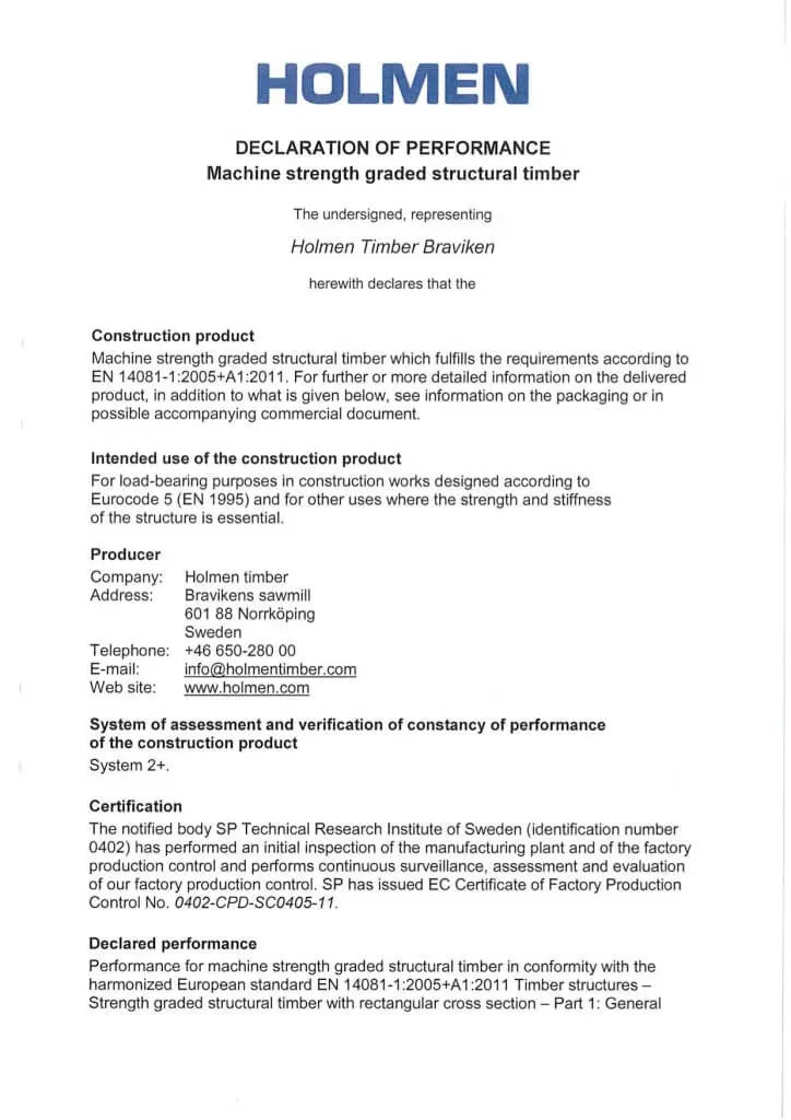 Material certification